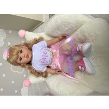24 inch Lifelike Reborn Baby Dolls Cloth Body Vinyl Limbs Real Baby Doll Handmade Real Life Baby with Toy Accessories Gift Set for Kids Age 3+