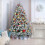 7ft white snow-flocked Christmas tree with 800 tips and 1