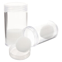 Plastic Coin Tubes for Collectors Transparent Design with Safe and Material 2pcs