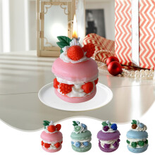 Scented Candles for Women, Cute Macaroon Aroma Candle for Xmas Gifts Winter Holiday Home Bedroom Bathroom Decor Party Supplies, Pink