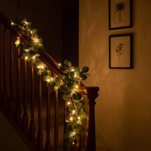 Olijfrankenslinger met LED-verlichting en timer, 1,8 meter 2