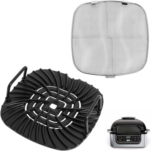 Ensemble grille de barbecue et pare-éclaboussures Ninja AG301Foodi