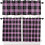 Tacar Cuirtíní Cistine Gingham 3 phíosa le Valans 2