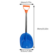 2Pcs Kids Snow Shovel with D-Grip Handle Aluminum Blade Toddler Snow Removal for Car Trunk