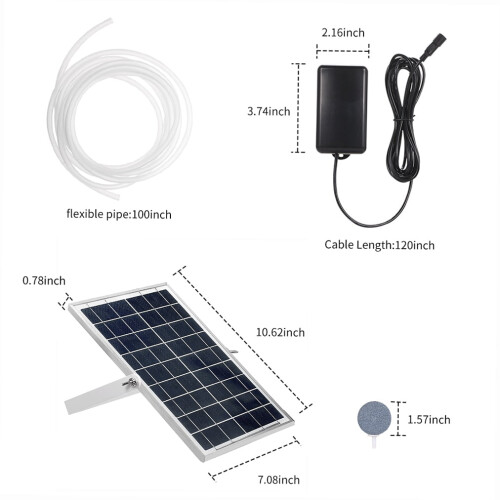 Solcelledrevet damlufter med justerbart panel og 2400mAh batteri 2