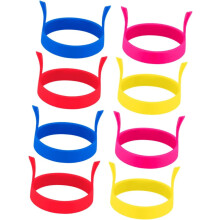 6pcs Heart & Circle Silicone Omelette Stencils, Compatible with All Cooktops