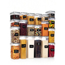 Labeled Airtight Storage Containers Set – 4 to 21 Pieces