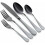 Black Silverware Set 18/0 Stainless Steel 20-Piece 1