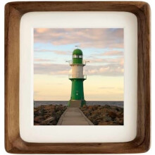 Natural 4x4 Picture Frame Wood with Mat for Pictures 3x3 or 4x4,Square Wall Photo Frames Made of Solid Walnut Wood for Tabletop Gallery Wall Hanging