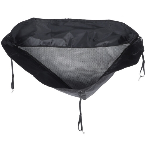 LEDMOMO Horse Feeding Supplies Hay Feeder Bag Black 1Set 1000D Nets Triangular
