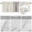 Cortina de varão listrada estilo fazenda, cinza, 42x12 polegadas 6