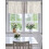 Cortina de varão listrada estilo fazenda, cinza, 42x12 polegadas 8