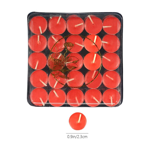 Röda värmeljus 0,9x0,9x0,78 cm 50-pack 1