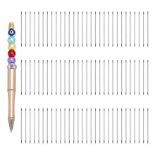 100 PCS Metal Blank Bars Beadable Pens 2.87inch x 1.8mm 304 Stainless Steel Pen Rods DIY Ballpoint Pen Refill Replacement Parts