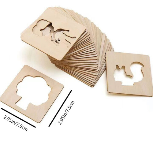 Malemaler i tre, beige, 20 deler 1