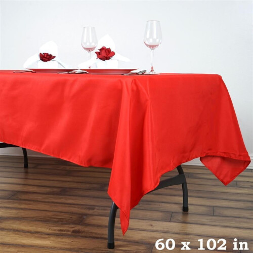 Red Rectangle Tablecloth 60 x 102 inches 1