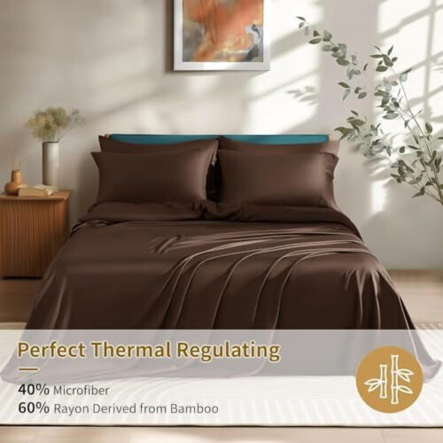 Bamboo Rayon Sheet Set Queen 4-Pc Deep Pocket 1