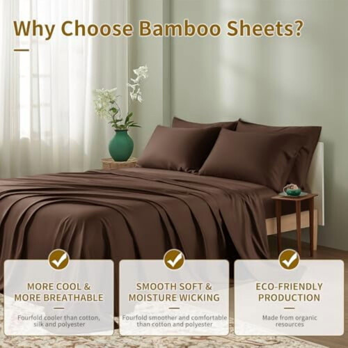 Bamboo Rayon Sheet Set Queen 4-Pc Deep Pocket 2