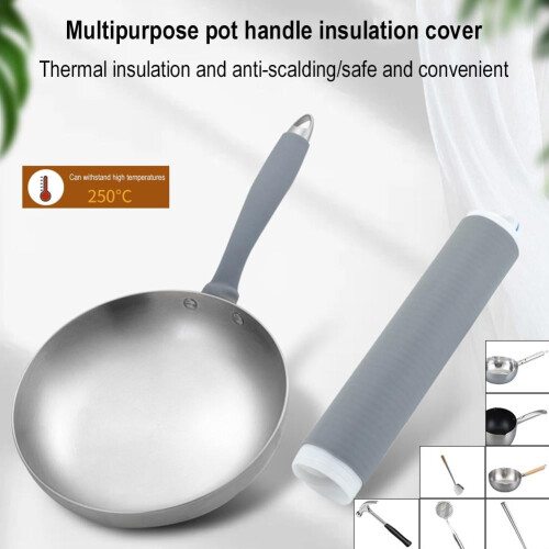 Pull-Out Silicone Hot Handler Holder, Pot Handle Heat Insulation Silicon Cover R7V2 2