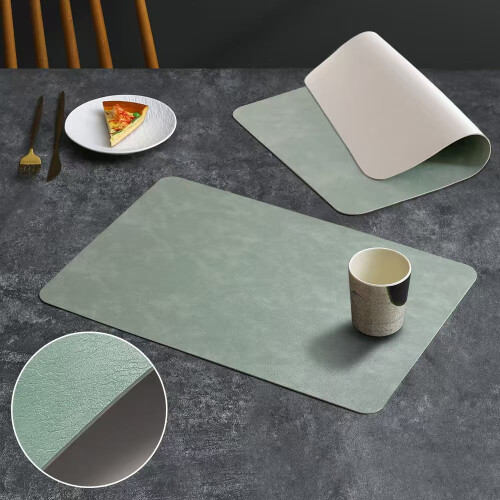 Faux Leather Placemats Rectangular Set of 4