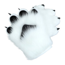 1Pair Animal Claw Glove Paw Mitts Winter Furry Hand Paw Mitt Werewolf Costume Glove for Party Favors