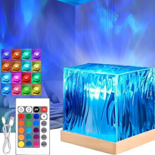 Aurora Night Light Projector: 16 Colors, 24-Key Remote & APP Control, Ambient Light for Bedroom