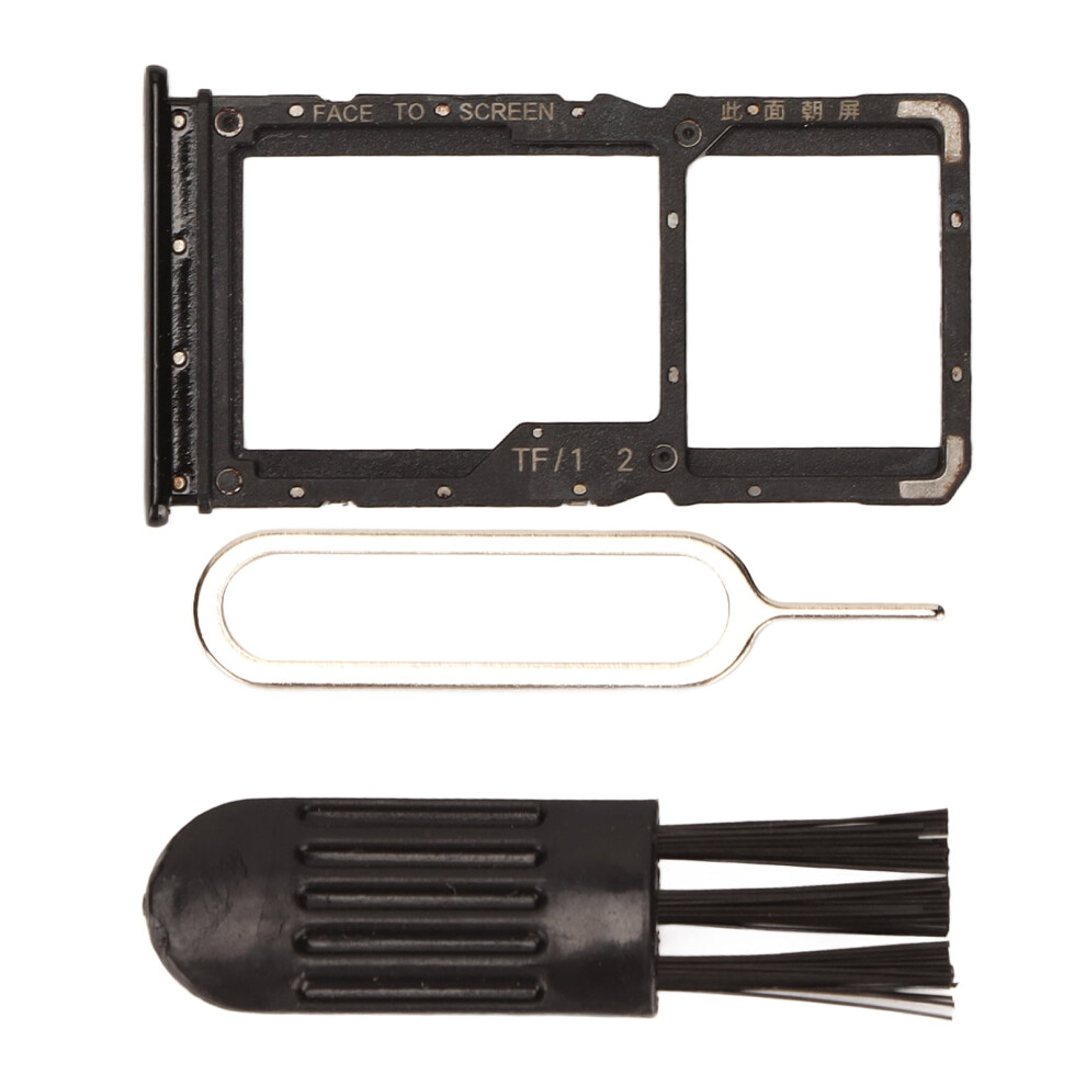 Plastic Sim Card Tray With Pin And Cleaning Brush For Note 7 And Note 7 Pro Phones - Black 9180479215325