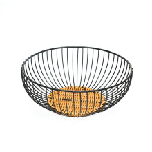 Rattan & Iron Drain Basket for Kitchen, Bathroom, Cosmetics – Compatible with Home Storage