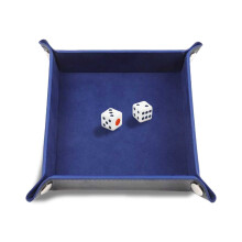 PU Leather Valet Tray with Snaps Up Tray, Jewelry Key Coin Glasses Tray -Wedding Holiday Birthday Gift,Blue
