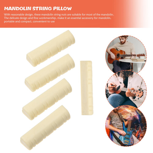 5pcs Professional 8-string Mandolin Instrument Accessory Mandolin Bone Nut 2