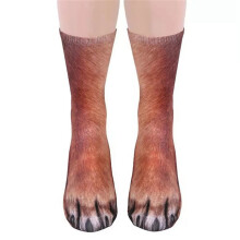 3D-Tierpfoten-Socken für Damen und Herren, 1/3 Paar, lustige 3D-Drucke, Schwein, Hund, Tiger, Strümpfe, originelle Socken, Scherzartikel