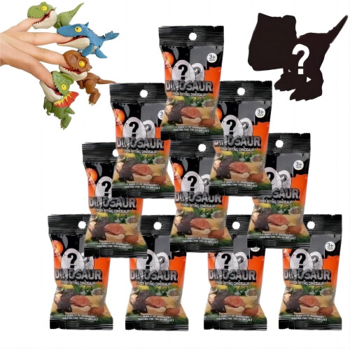 Dinosaur Finger Puppet Blind Bags with Biting Motion 10 PCS