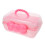1Pack Pink Rectangular PP Hair Accessories Organizer Box for Storage and Prevent Damage 7