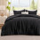 Waffle Comforter Set Black 3D Diamond 2-Piece 1