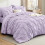 King Size Light Purple Comforter Set 7-Piece 1