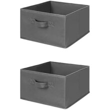 Hanging Shelf Closet Storage Organizer with Removable Drawers, Compatible with Sweater/Sock/Underwear, Dark Grey