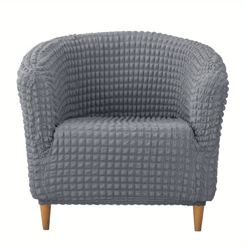 1 τεμάχιο κάλυμμα καρέκλας μπανιέρας Seersucker με σχέδιο φούσκα - Ελαστικό κάλυμμα