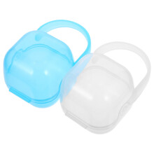 2Pcs Pacifier Container For Travel Assorted Color Portable Storage Dustproof Travel Friendly