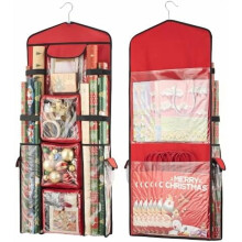 Rangement pour papier cadeau, organisateur de papier cadeau double face Ă suspendre, organisateur de sacs cadeaux