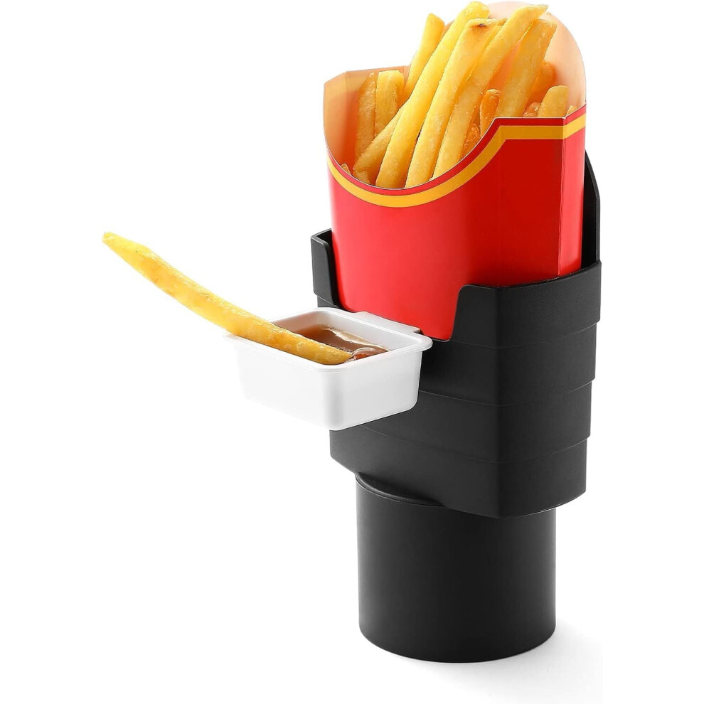 French Fry Holder For Car Multi-Purpose Car French Fries Cup Holder With Dipping Sauce Holder 9110895810170