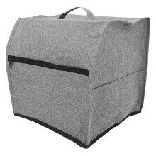 OUNONA Grey Overlock Sewing Machine Cover with Handle and Multiple Storage Pockets for Household Use