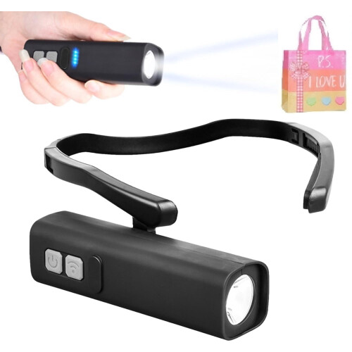 Lanterna de cabeça LED recarregável com sensor de movimento (1 unidade)