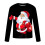 Pull de Noël pour homme, col rond, imprimé 3D réaliste, noir 4