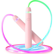 LED Light Up Jump Rope for Kids and Adult, Adjustable Glowing Skipping Boys Girls, Colorful Luminous Jumping Fitness Workout