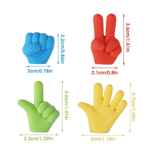 Embouts de crayons Pierre Feuille Ciseaux - Gomme, paquet de 10 2
