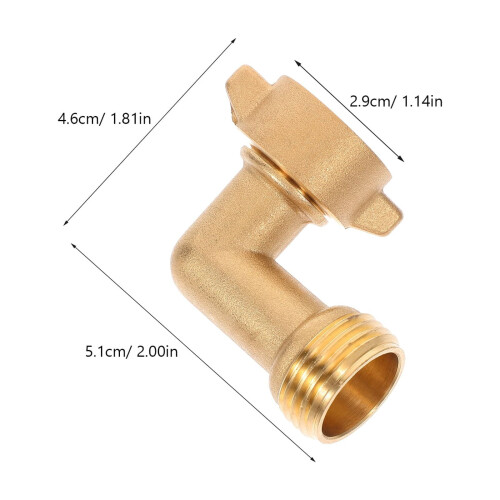 Adaptor cot furtun 90 grade din alamă, 3/4 inch 1