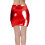 Dames minirok rood met glitter zomermode 3