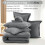 7-delige dekbedset voor queensize bed van microvezel 2
