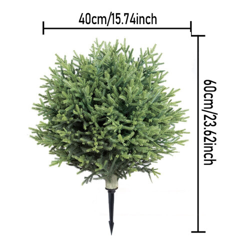 60 cm kunstige cedertræer, topiary, 2 stk. 2