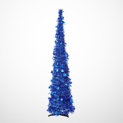 Foldable Artificial Christmas Tree Blue 120 cm 2
